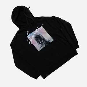 Womens Black Taylor Swift Lover Pullover Hoodie